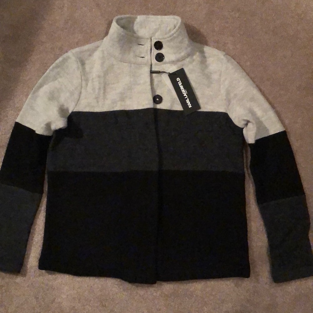 Karl Lagerfeld wool/acrylic lightweight jacket.